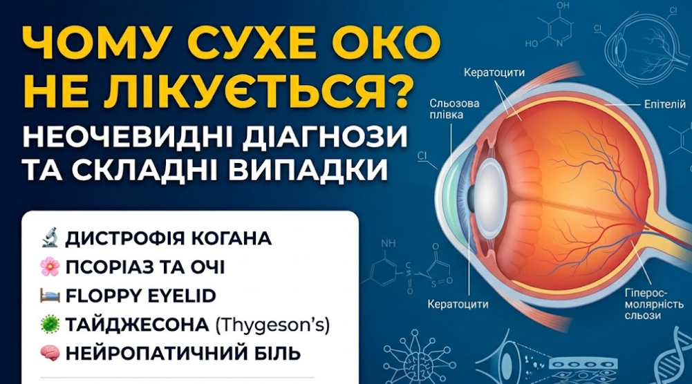 Чому сухе око не лікується: неочевидні діагнози та розбір складних клінічних випадків